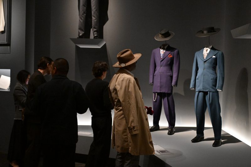 NEW YORK, NEW YORK - MAY 05: A view of looks on display during the press conference for the 2025 Met Gala celebrating "Superfine: Tailoring Black Style" at Metropolitan Museum of Art on May 05, 2025 in New York City.  (Photo by Slaven Vlasic/Getty Images)