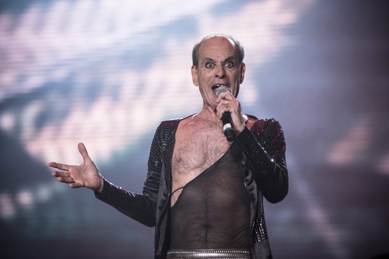RIO DE JANEIRO, BRAZIL - SEPTEMBER 18: Ney Matogrosso from Rock in Rio 30 anos performs at 2015 Rock in Rio on September 18, 2015 in Rio de Janeiro, Brazil. (Photo by Raphael Dias/Getty Images)