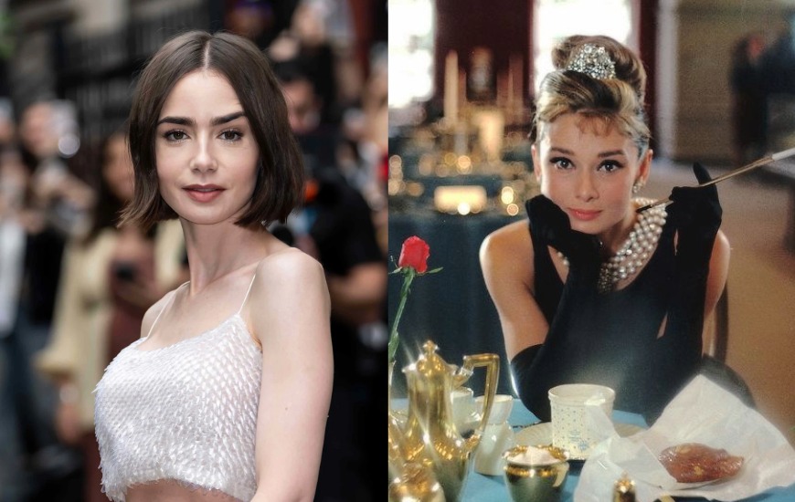 Lily Collins dará vida a Audrey Hepburn em longa sobre os bastidores de “Bonequinha de Luxo”